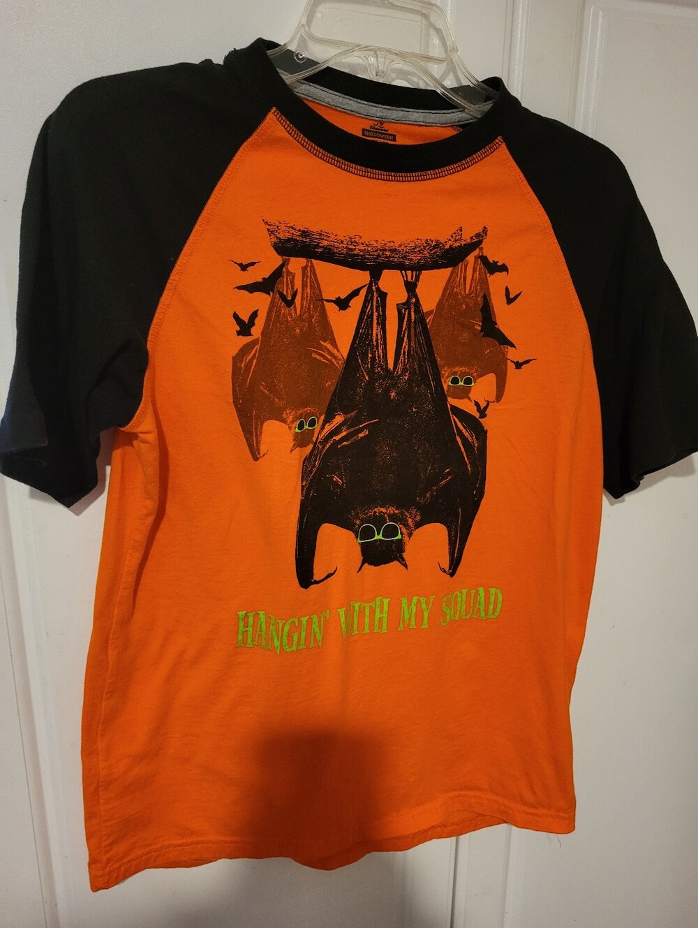 Celebrate Halloween Youth Hanging With My Squad Orange & Black Shirt XXL/18